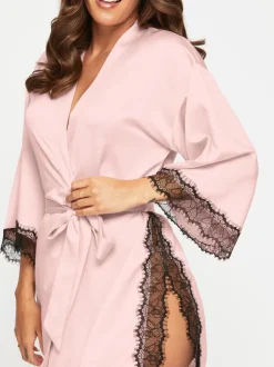 Badjassen*Ann Summers - Cherryann satijnen kimono Roze