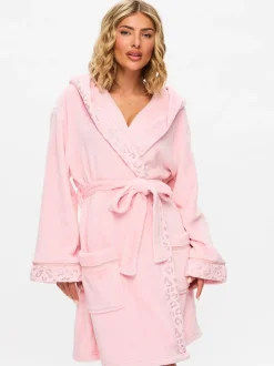 Badjassen|Ann Summers - Signature Sparkle Fluffy Robe Roze