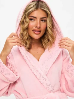 Badjassen|Ann Summers - Signature Sparkle Fluffy Robe Roze