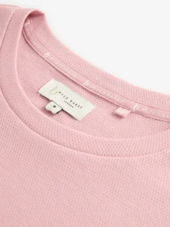 Pyjama's|Loungewear|B by Ted Baker - pyjama's van geborstelde katoenblend met wafelstof Roze