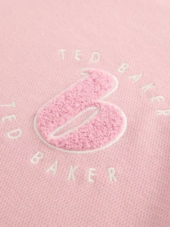 Pyjama's|Loungewear|B by Ted Baker - pyjama's van geborstelde katoenblend met wafelstof Roze