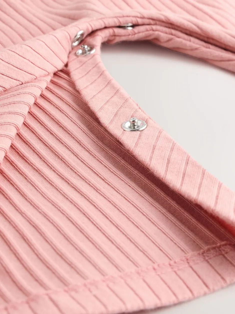 Tuinbroeken*Next - Baby Jersey Bretelbroeken en Bodysuit 2 Pieces Set (0mnd-2jr) Roze