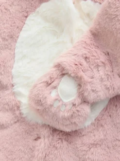 Jassen En Jacks|Next Roze - Baby pakje met konijntjes van imitatiebont (0mnd -2jr)