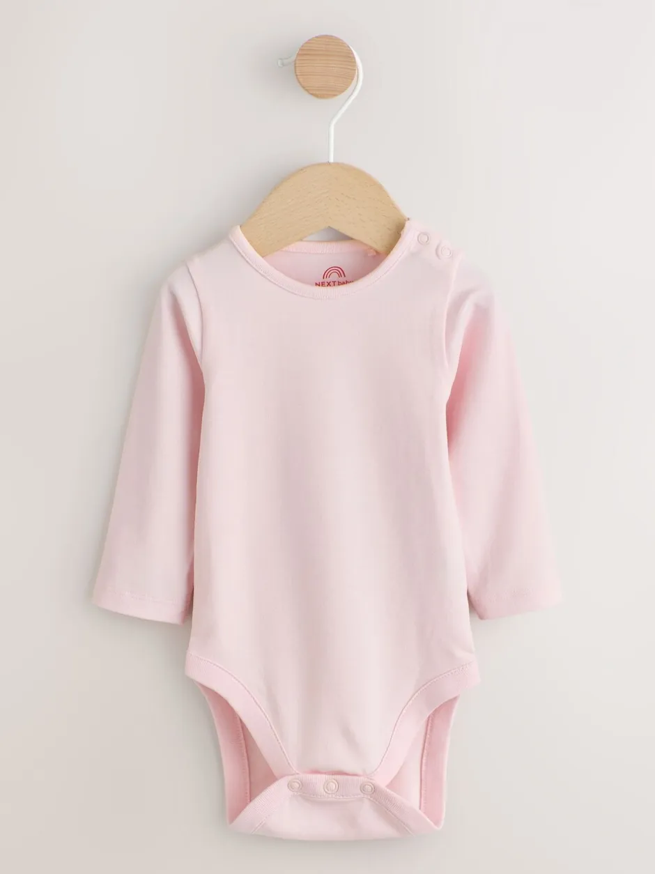 Rompertjes En Tuinbroeken|Tuinbroeken*Next Roze - Baby Set van bretelbroeken en Bodysuits met Lange mouwen, 2 Pieces (0mnd -3jr)
