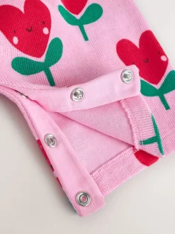 Rompertjes En Tuinbroeken|Tuinbroeken*Next Roze - Baby Set van bretelbroeken en Bodysuits met Lange mouwen, 2 Pieces (0mnd -3jr)
