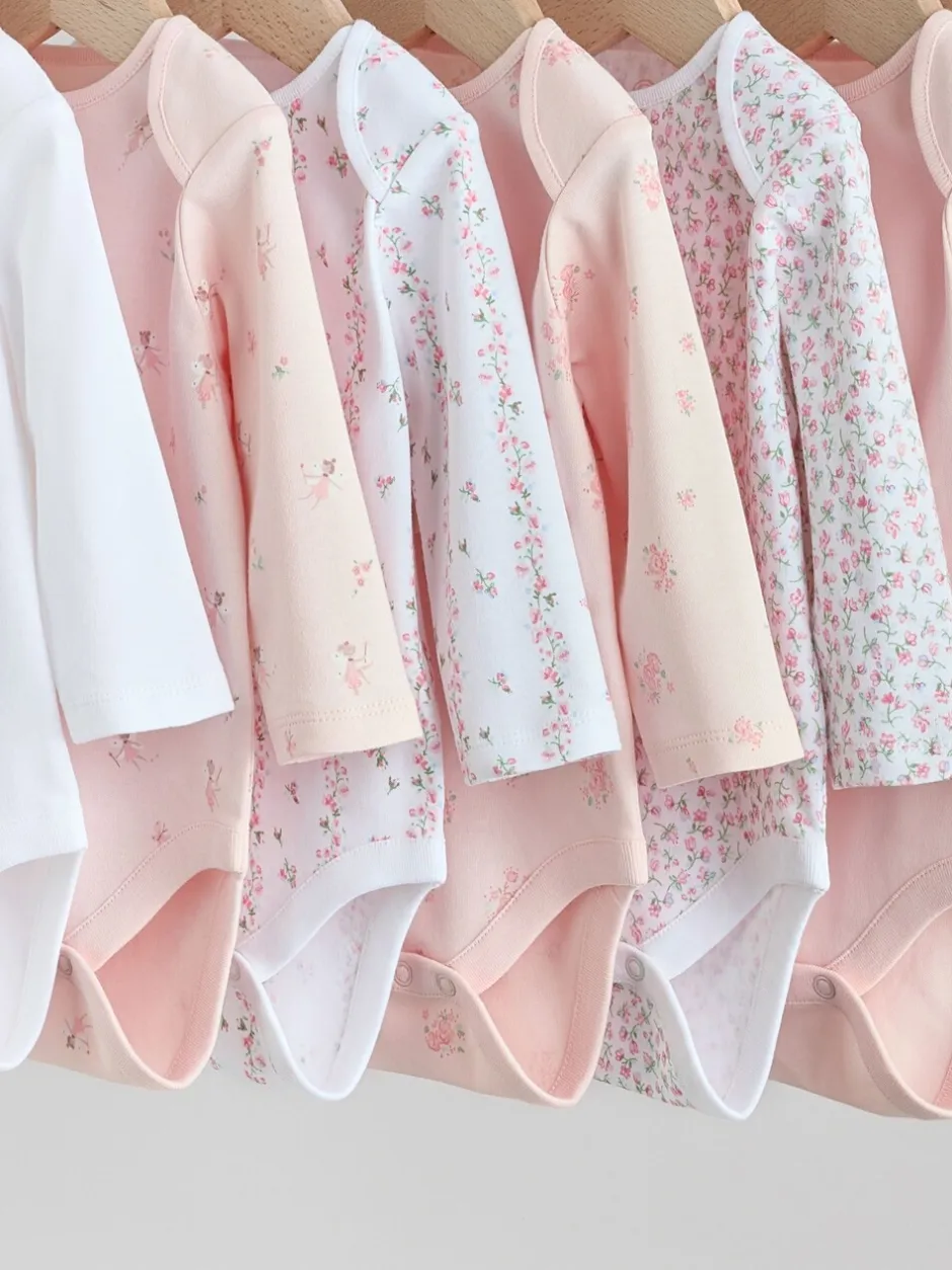 Rompertjes En Hemdjes*Next Roze - Babyrompertjes met lange mouwen