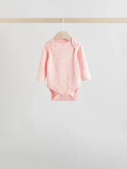 Rompertjes En Hemdjes|Next Roze - Babyrompertjes met lange mouwen