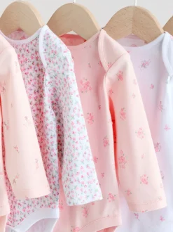 Rompertjes En Hemdjes|Next Roze - Babyrompertjes met lange mouwen
