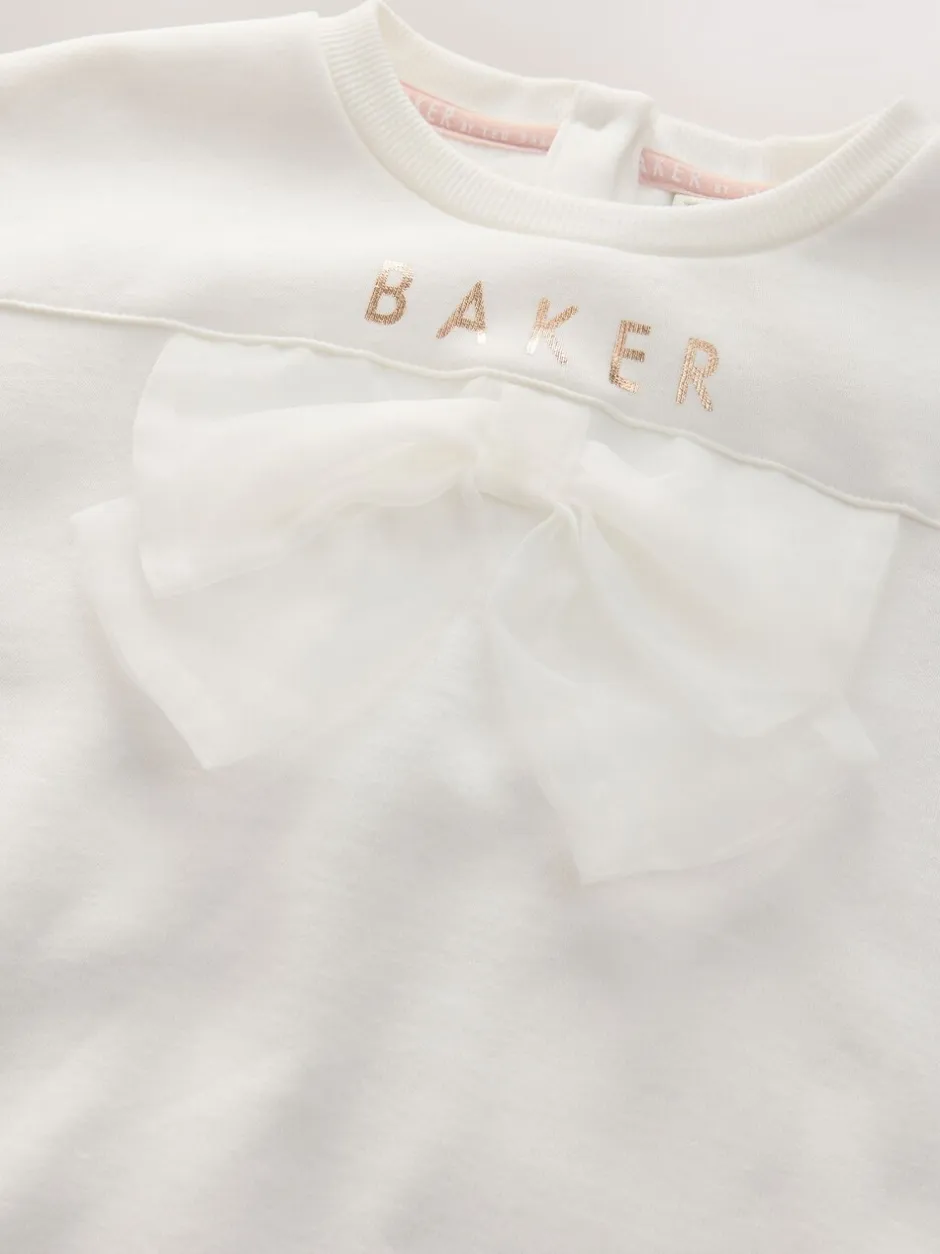 Sweaters En Hoody´S|Baker by Ted Baker - 2 -delige lange sweatset met strik en bloemenleggings Roze