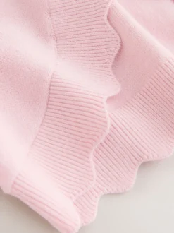Gebreide Kleding*Baker by Ted Baker - Bow Sleeve Scallop Edge Cardigan Roze