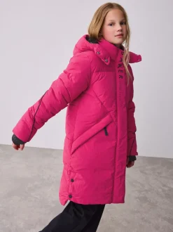 Schoolkleding|Jassen En Jacks*Baker by Ted Baker - meisjes regenbestendige gewatteerde lange jas Roze