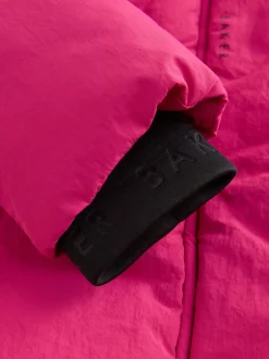Schoolkleding|Jassen En Jacks*Baker by Ted Baker - meisjes regenbestendige gewatteerde lange jas Roze