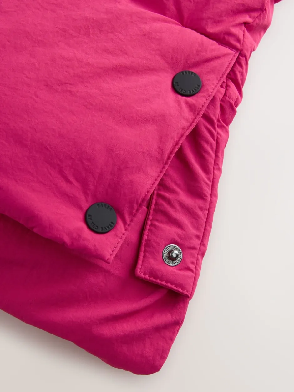 Schoolkleding|Jassen En Jacks*Baker by Ted Baker - meisjes regenbestendige gewatteerde lange jas Roze