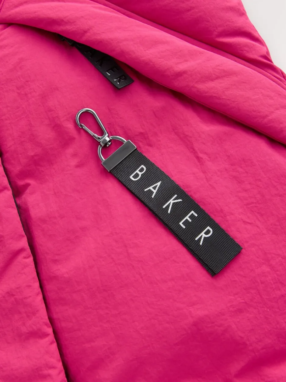 Schoolkleding|Jassen En Jacks*Baker by Ted Baker - meisjes regenbestendige gewatteerde lange jas Roze