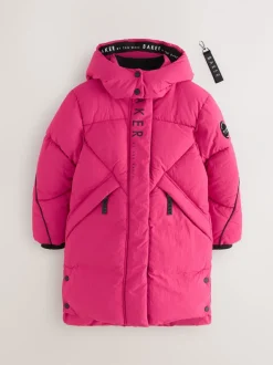 Schoolkleding|Jassen En Jacks*Baker by Ted Baker - meisjes regenbestendige gewatteerde lange jas Roze