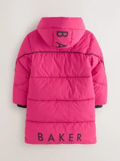 Schoolkleding|Jassen En Jacks*Baker by Ted Baker - meisjes regenbestendige gewatteerde lange jas Roze
