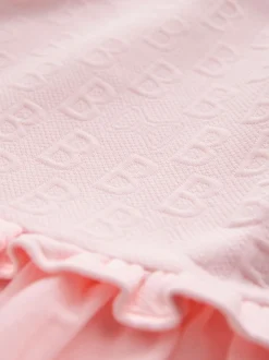 Jurken*Baker by Ted Baker - Jacquard jurk met reliëf en mesh zoom Roze