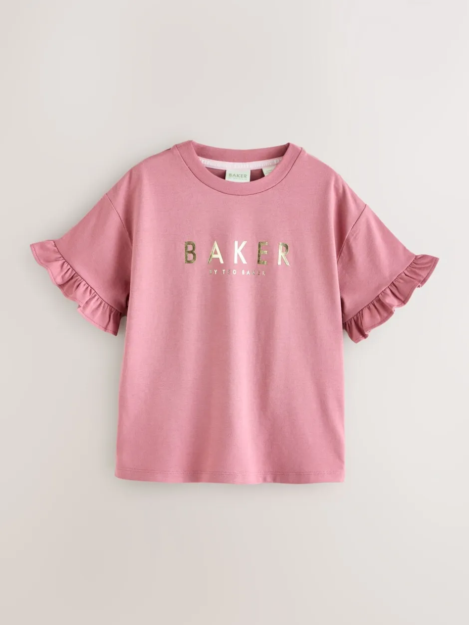 T-Shirts*Baker by Ted Baker Roze - 3 Pack Boxy Fit Frill Graphic Printed T-Shirts
