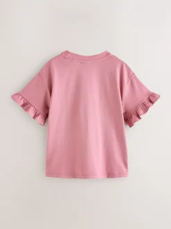 T-Shirts*Baker by Ted Baker Roze - 3 Pack Boxy Fit Frill Graphic Printed T-Shirts