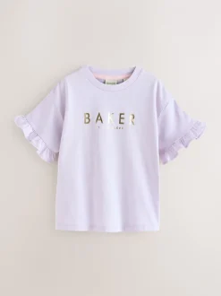 T-Shirts*Baker by Ted Baker Roze - 3 Pack Boxy Fit Frill Graphic Printed T-Shirts