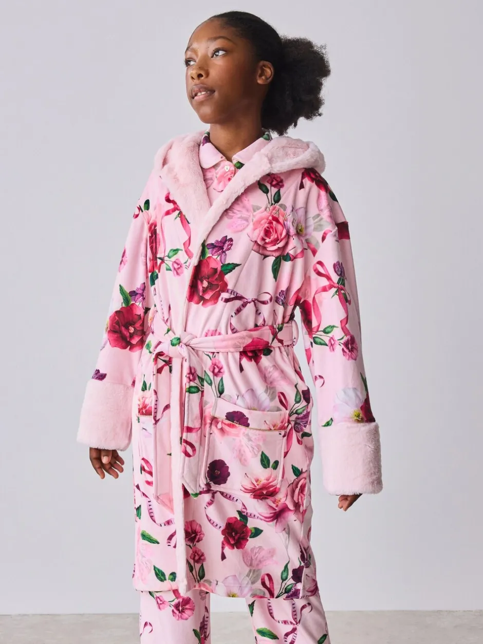 Kamerjassen*Baker by Ted Baker - All Over Floral Print Robe Roze