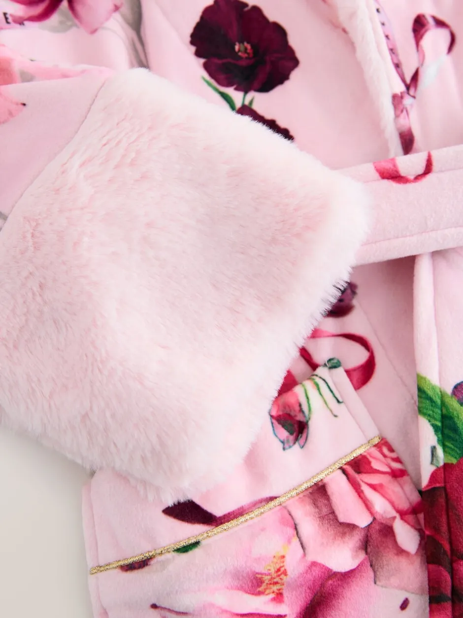 Kamerjassen*Baker by Ted Baker - All Over Floral Print Robe Roze