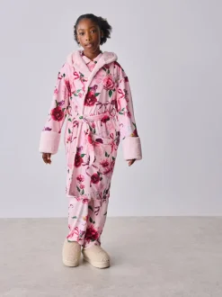 Kamerjassen*Baker by Ted Baker - All Over Floral Print Robe Roze