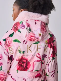Kamerjassen*Baker by Ted Baker - All Over Floral Print Robe Roze