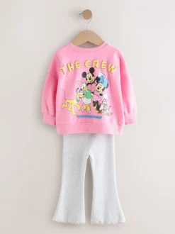Sets En Combisets|Truien En Breisels|Next Roze - Disney Mickey Mouse and Friends set met lange mouwen top en uitlopende rok (3mnd-7jr)