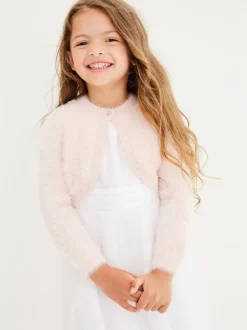 Gebreide Kleding|Next - Donzig vest met bolero (12 mnd- 16 jr) Roze