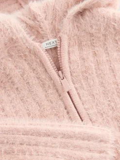 Sweaters En Hoody´S*Next - Donzige doorlopende rits hoodie (3-16jr) Roze