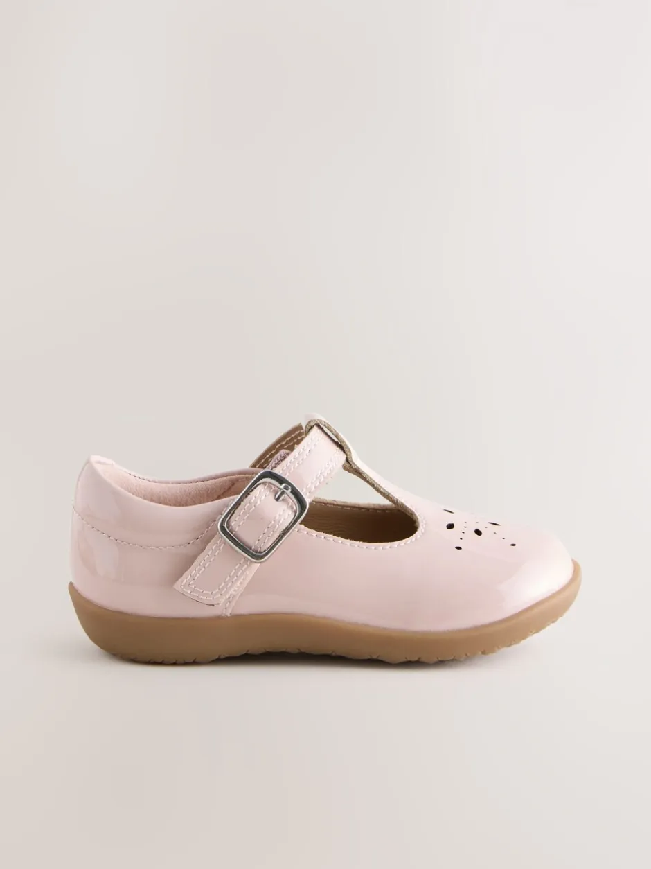 Eerste Schoentjes|Next - First Walker schoenen met klittenband en T-bandje Roze