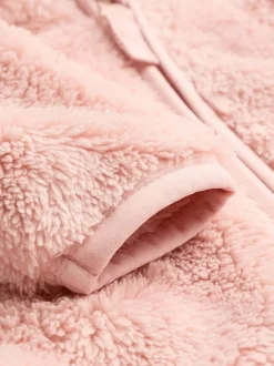Jassen, Jacks En Kinderwagenpakjes|Jassen En Jacks|Next - Fleece babyjack met capuchon (0mnd-2jr) Roze
