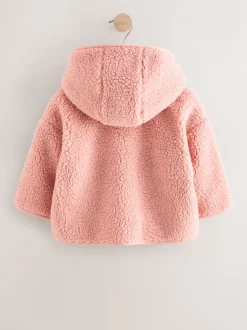 Jassen En Jacks|Next - Fleece met drukknoopsluiting (3mnd-7jr) Roze
