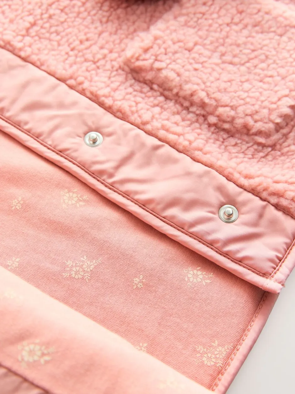 Jassen En Jacks|Next - Fleece met drukknoopsluiting (3mnd-7jr) Roze