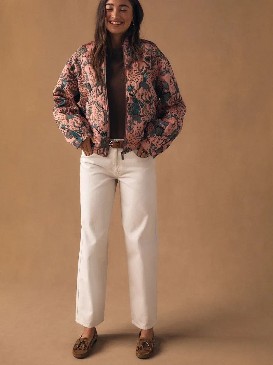 Jassen En Jacks|Next - Floral Jacquard Bomber Jacket Roze