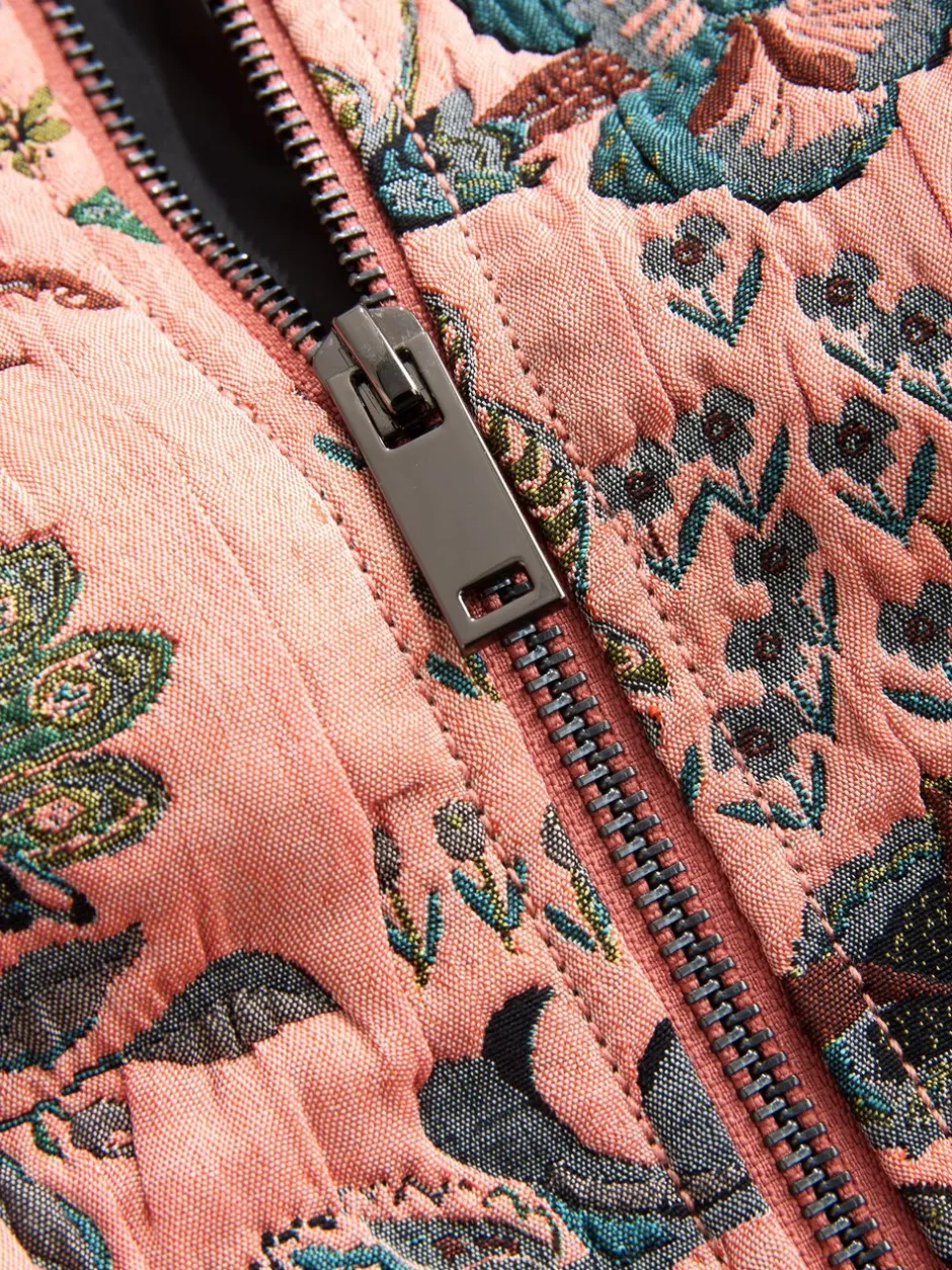 Jassen En Jacks|Next - Floral Jacquard Bomber Jacket Roze