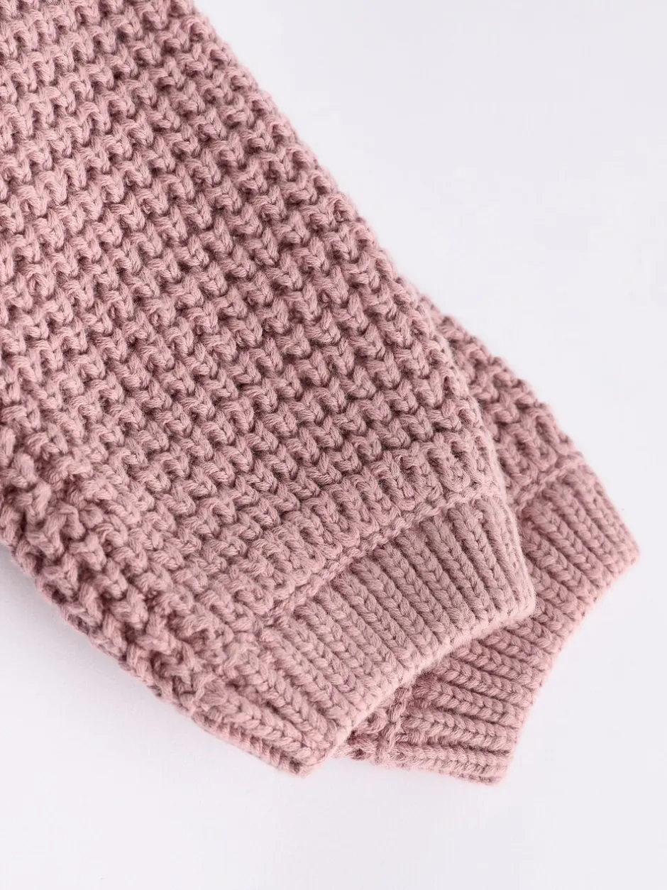 Gebreide Kleding|Next Roze - Gebreid babyvestje met geborduurde slogan op de rug (0mnd-2jr)