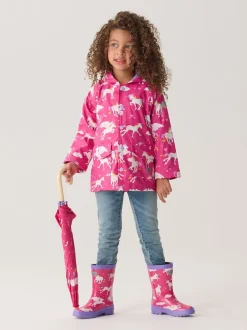 Laarzen*Hatley - Pink Shark Frenzy Rain Wellies Roze