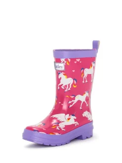 Laarzen*Hatley - Pink Shark Frenzy Rain Wellies Roze
