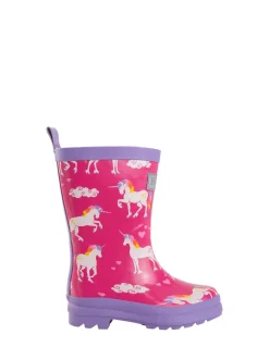 Laarzen*Hatley - Pink Shark Frenzy Rain Wellies Roze