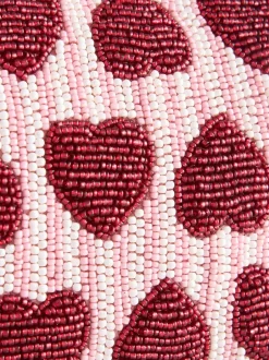Tassen En Portemonnees*Next Roze - Heart Beaded Shoulder Bag
