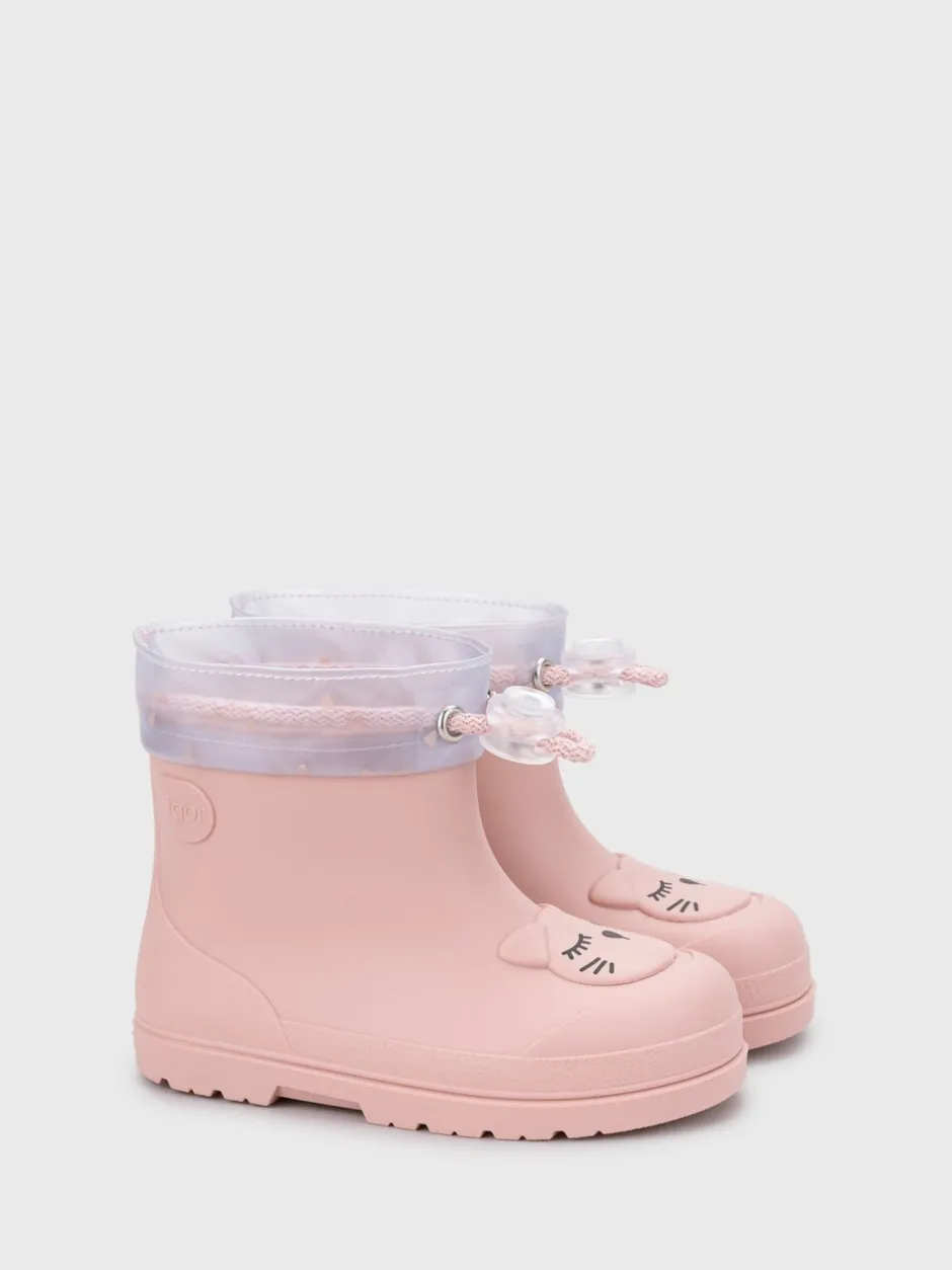 Laarzen|Igor - Mendi Cat Ankle Wellies Roze