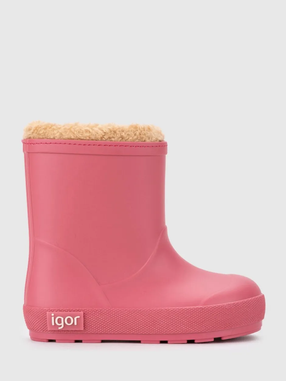 Laarzen*Igor - Yogi nep bont gevoerde warme Laarzen Roze