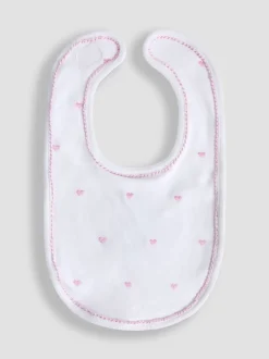 Slabbetjes|Jojo Maman Bébé - slabbetje met geborduurde eend Roze