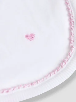 Slabbetjes|Jojo Maman Bébé - slabbetje met geborduurde eend Roze