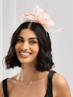 Haaraccessoires*Jon Richard - medium Fascinator hoofdband Roze
