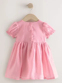 Gelegenheidskleding|Jurken|Next - Jurk met bloemencorsage (3mnd -8jr) Roze