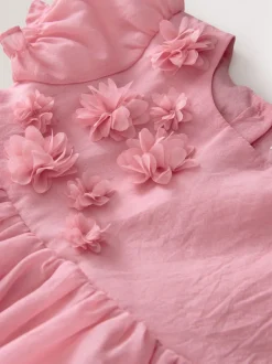 Gelegenheidskleding|Jurken|Next - Jurk met bloemencorsage (3mnd -8jr) Roze
