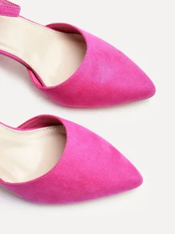 Ruimvallend En Extraruimvallend|Linzi Roze - Larsa pumps met spitse neus en wijde pasvorm